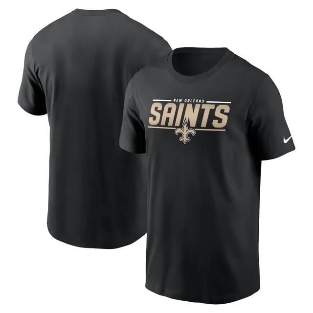 Men's Refried Apparel Black/Gray New Orleans Saints Sustainable Upcycled  Angle Long Sleeve T-Shirt