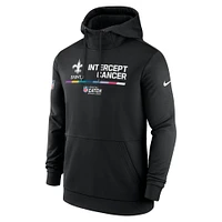 Sweat à capuche Nike New Orleans Saints NFL Crucial Catch Therma Performance pour homme, noir