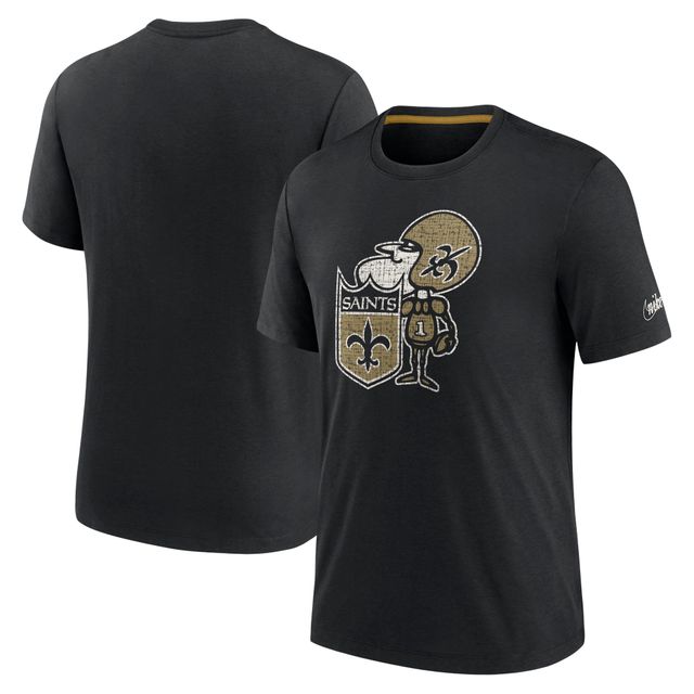 T-shirt Nike New Orleans Saints Rewind Playback pour homme avec logo noir