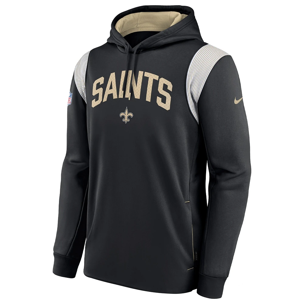 Sweat à capuche Nike New Orleans Saints Sideline Athletic Stack Performance pour homme - Noir