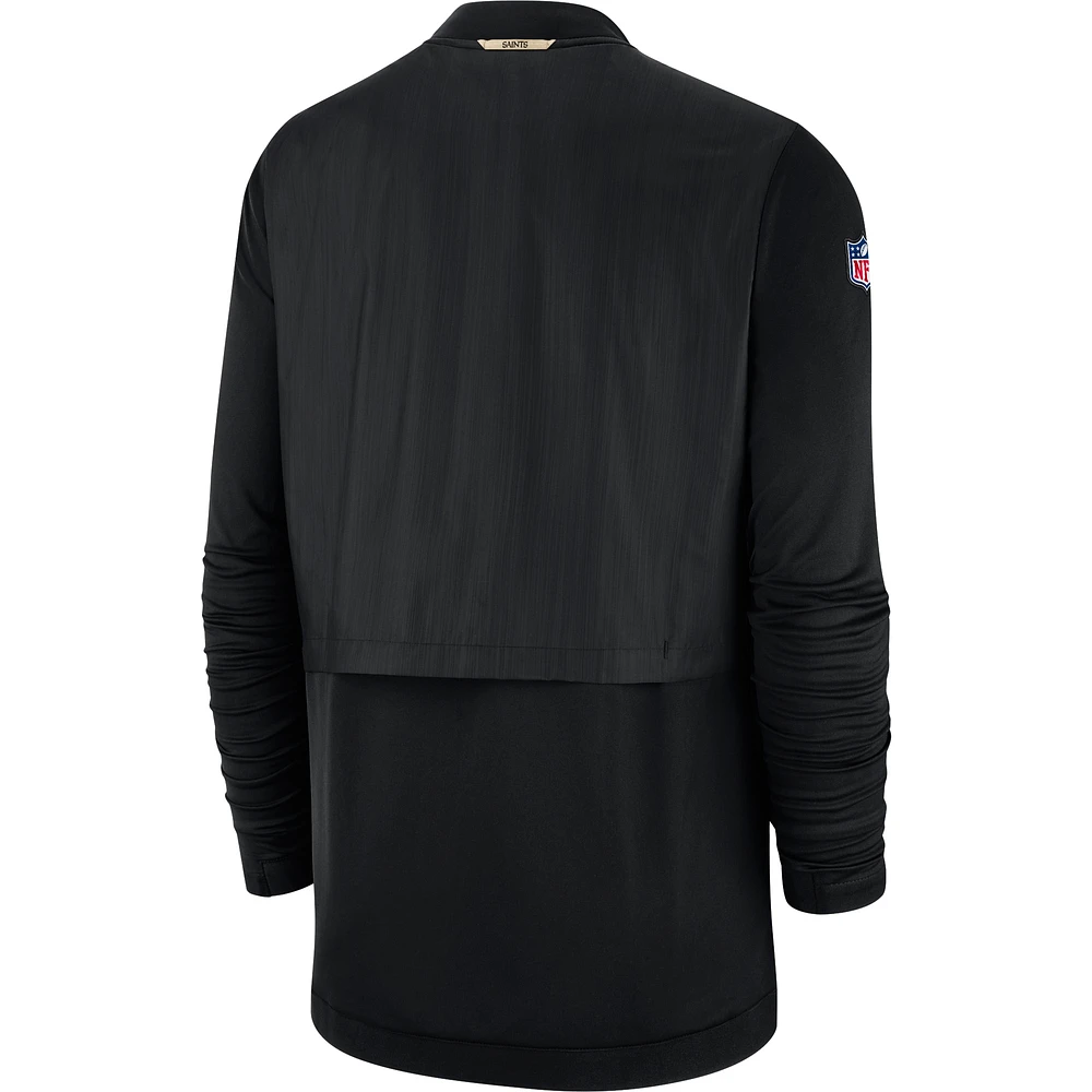 Men's Nike Black New Orleans Saints Sideline Elite Hybrid Full-Zip Jacket