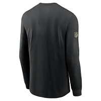 Men's Nike Black New Orleans Saints Sideline Performance Long Sleeve T-Shirt