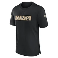 T-shirt Nike noir New Orleans Saints Sideline Player Performance pour homme