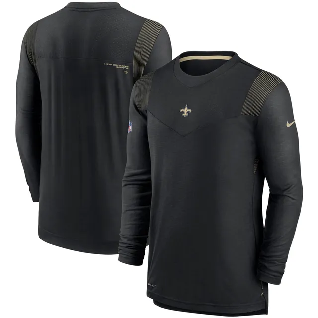 Nike Men's Dri-fit Velocity Athletic Stack (nfl New Orleans Saints)  Long-sleeve T-shirt In Grey