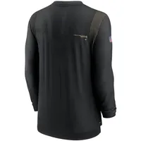 T-shirt à manches longues Nike New Orleans Saints Sideline Player UV Performance pour homme - Noir