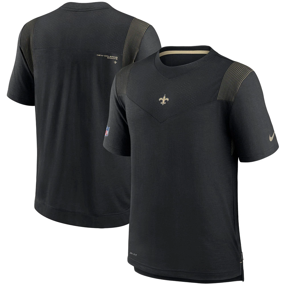 T-shirt Nike New Orleans Saints Sideline Player UV Performance pour homme - Noir