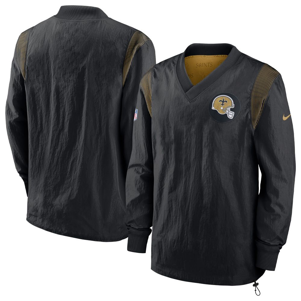 Men's Nike Black New Orleans Saints Sideline Team ID Reversible Pullover Windshirt