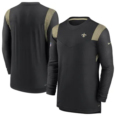 Men's Nike Black New Orleans Saints Sideline Tonal Logo Performance Player Long Sleeve T-Shirt