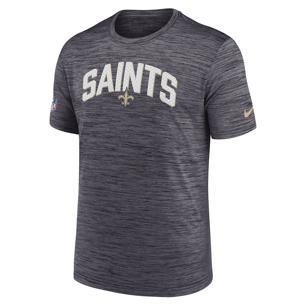 T-shirt Nike New Orleans Saints Velocity Athletic Stack Performance pour homme - Noir