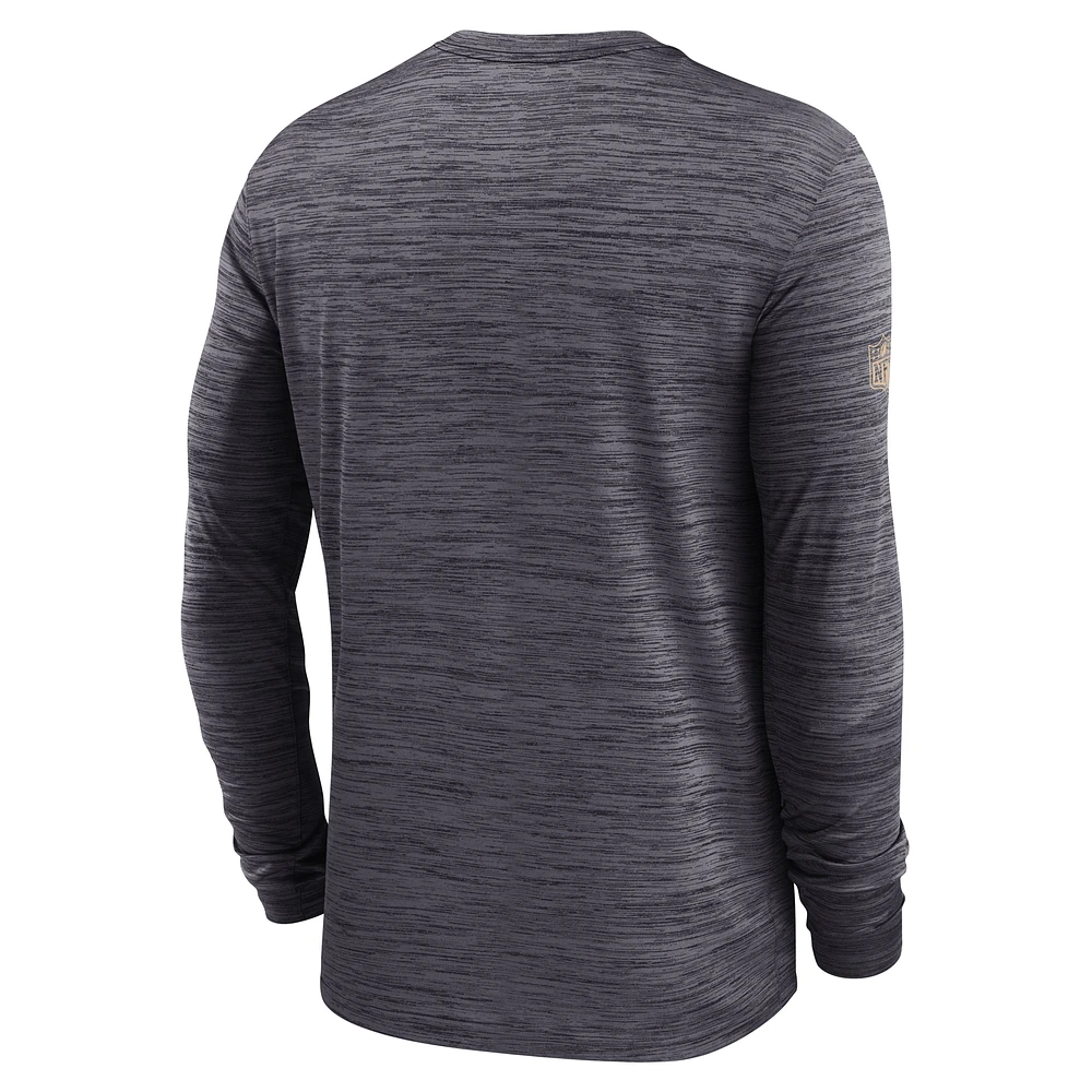 Men's Nike Black New Orleans Saints Sideline Velocity Performance Long Sleeve T-Shirt