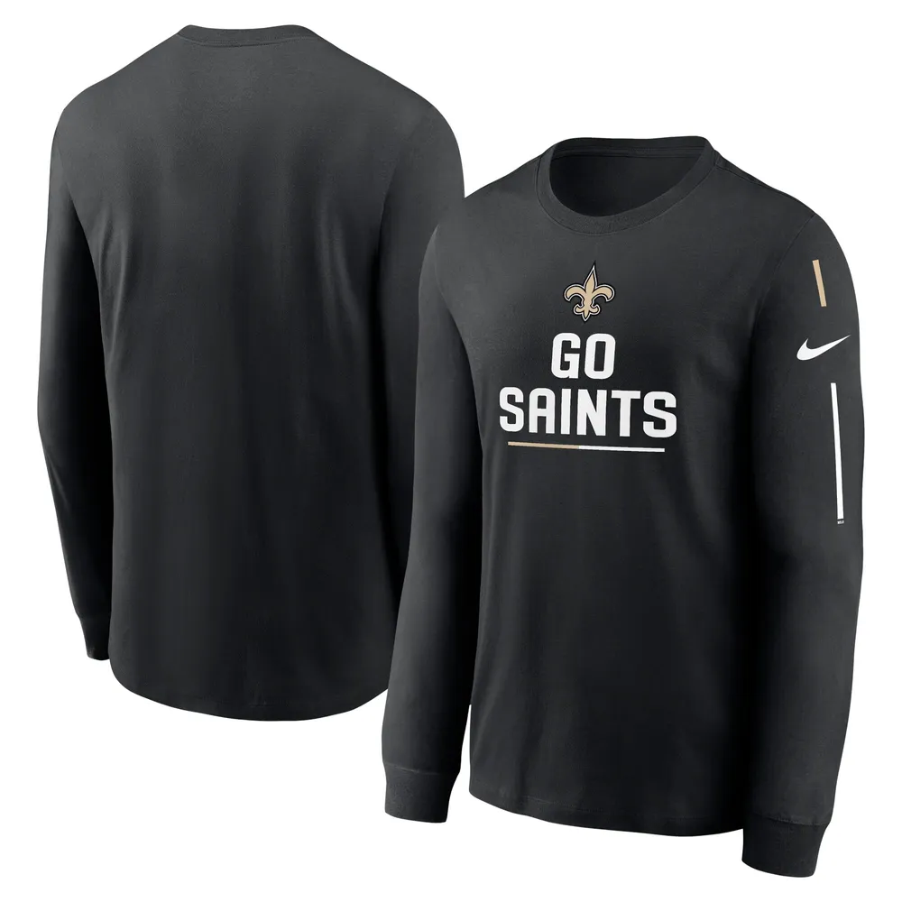 Lids New Orleans Saints Nike Team Slogan Long Sleeve T-Shirt - Black