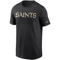 Men's Nike Black New Orleans Saints Team Wordmark T-Shirt
