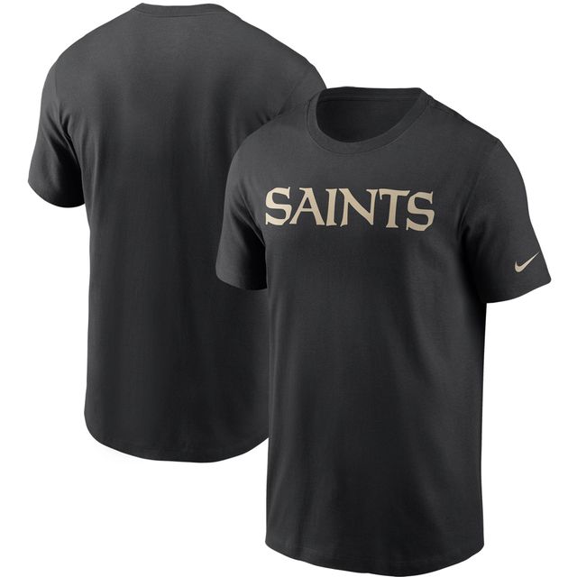 T-shirt Nike noir avec logo de l'équipe des Saints la Nouvelle-Orléans pour homme