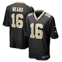 Maillot de match Nike Bub Means Black New Orleans Saints pour homme