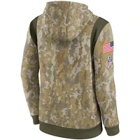 Men's Nike Camo New Orleans Saints 2021 Salute To Service - Therma Performance Pullover Hoodie