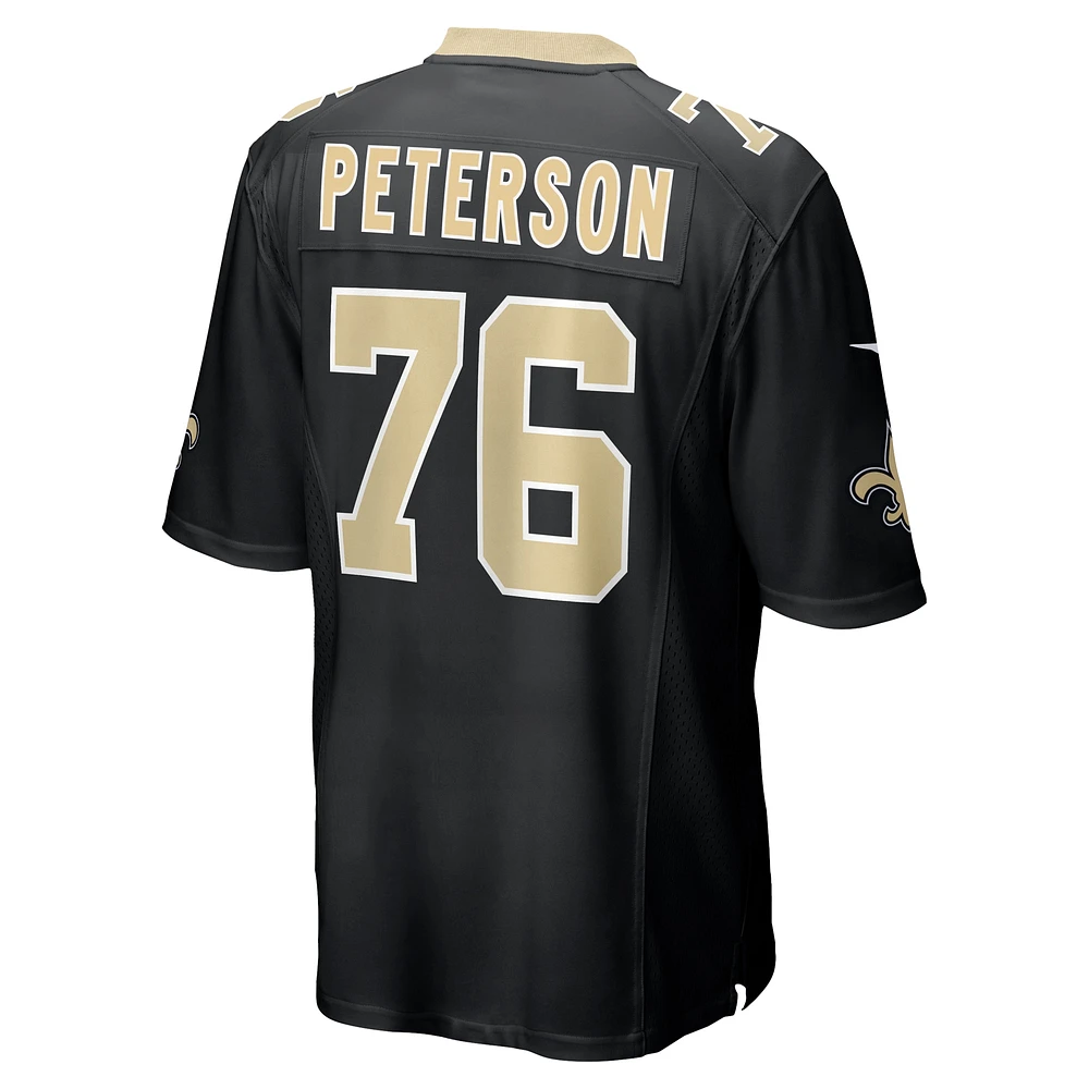 Maillot de match Nike Camron Peterson noir des New Orleans Saints pour homme