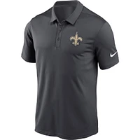 Men's Nike Charcoal New Orleans Saints Fan Gear Franchise Heat-Sealed Graphic Team Polo