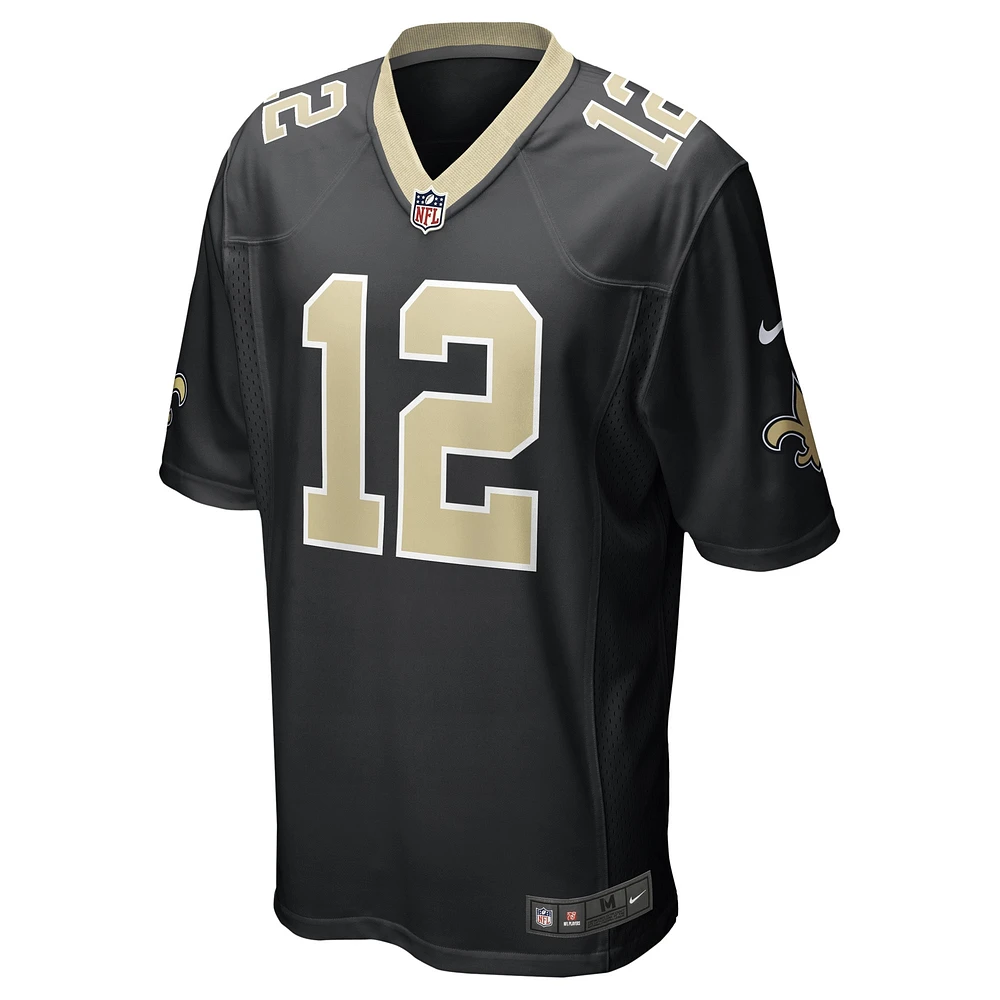 Maillot de match joueur Nike Chris Olave pour hommes, noir, New Orleans Saints