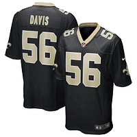 Maillot de match Nike Demario Davis pour hommes, noir, New Orleans Saints