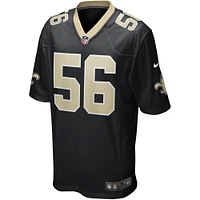 Maillot de match Nike Demario Davis pour hommes, noir, New Orleans Saints