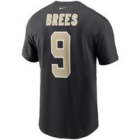 Men's Nike Drew Brees Black New Orleans Saints Player Name & Number - T-Shirt