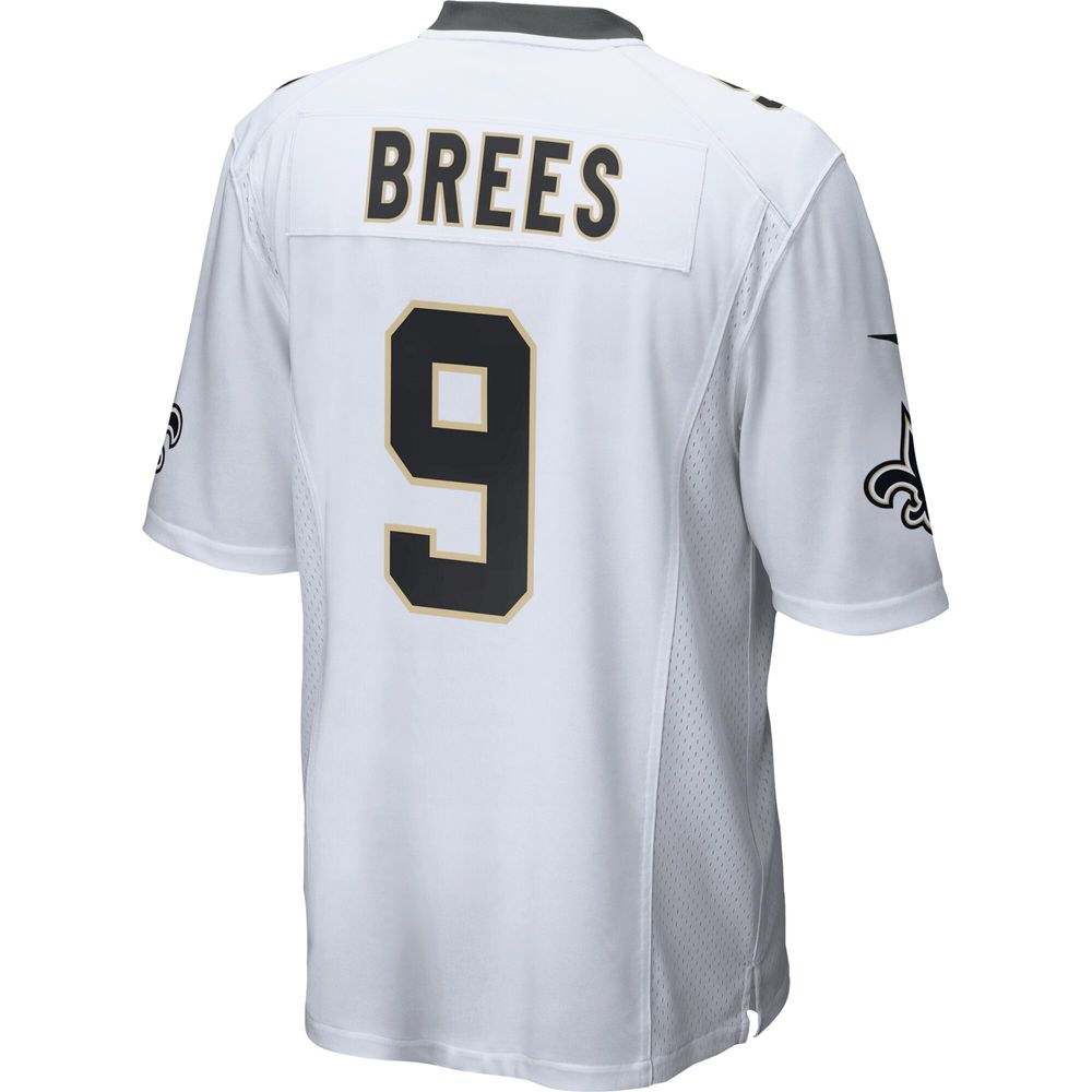 Nike Men's Nike Drew Brees White New Orleans Saints Game Jersey