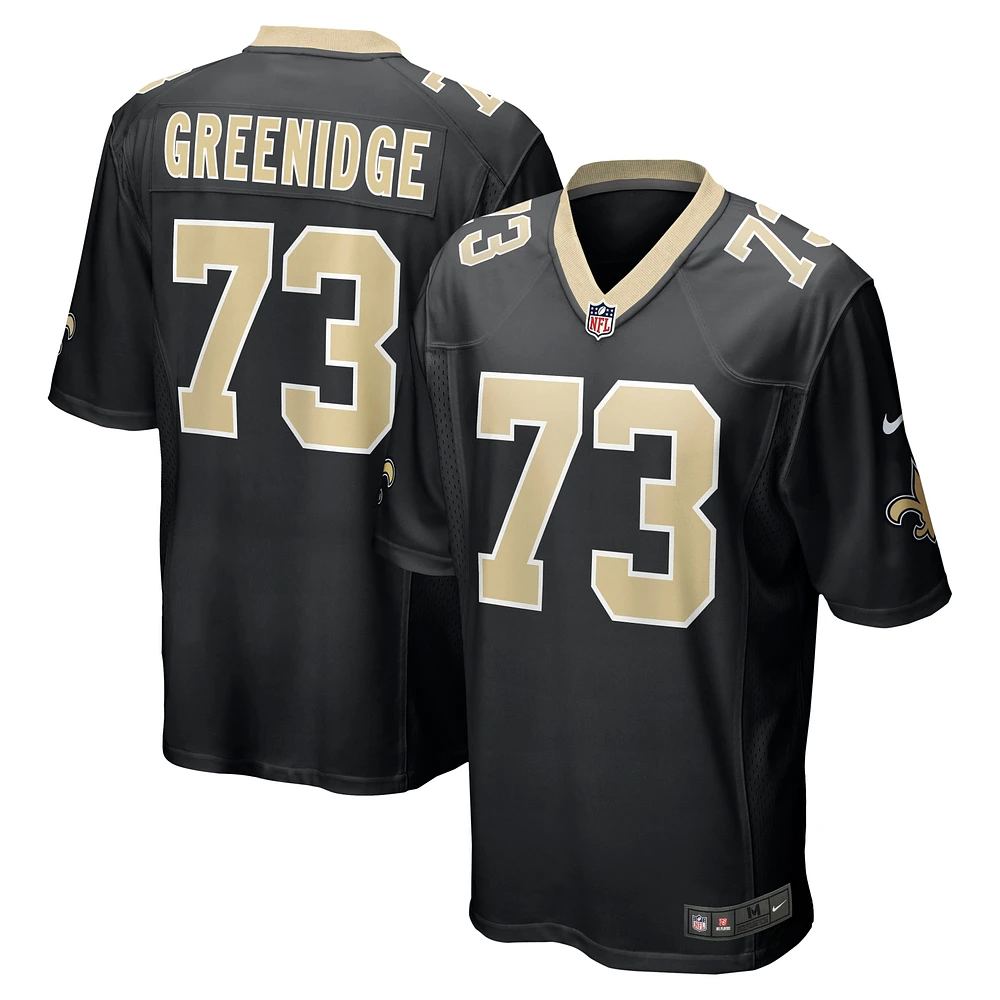 Maillot de match Nike Ethan Greenidge pour hommes, noir, New Orleans Saints