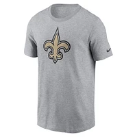 Men's Nike  Gray New Orleans Saints Logo Essential T-Shirt