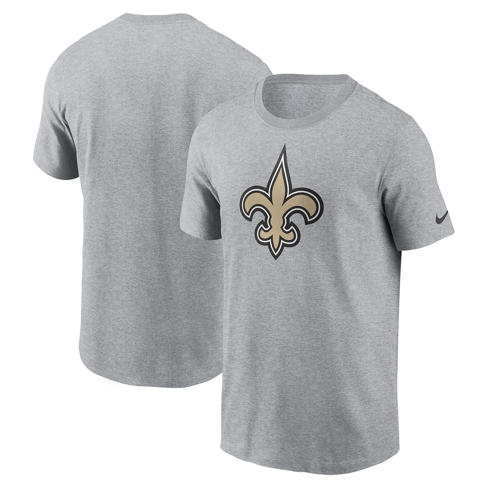 Men's Nike  Gray New Orleans Saints Logo Essential T-Shirt