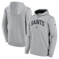 Sweat à capuche Nike New Orleans Saints Sideline Athletic Stack Performance pour homme, gris