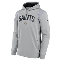 Sweat à capuche Nike New Orleans Saints Sideline Athletic Stack Performance pour homme, gris