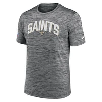 Men's Nike Gray New Orleans Saints Sideline Velocity Athletic Stack Performance T-Shirt