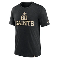 T-shirt tri-blend Nike Heather Black New Orleans Saints Blitz pour homme