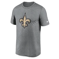 Men's Nike Heather Charcoal New Orleans Saints Primetime Legend Logo Performance T-Shirt