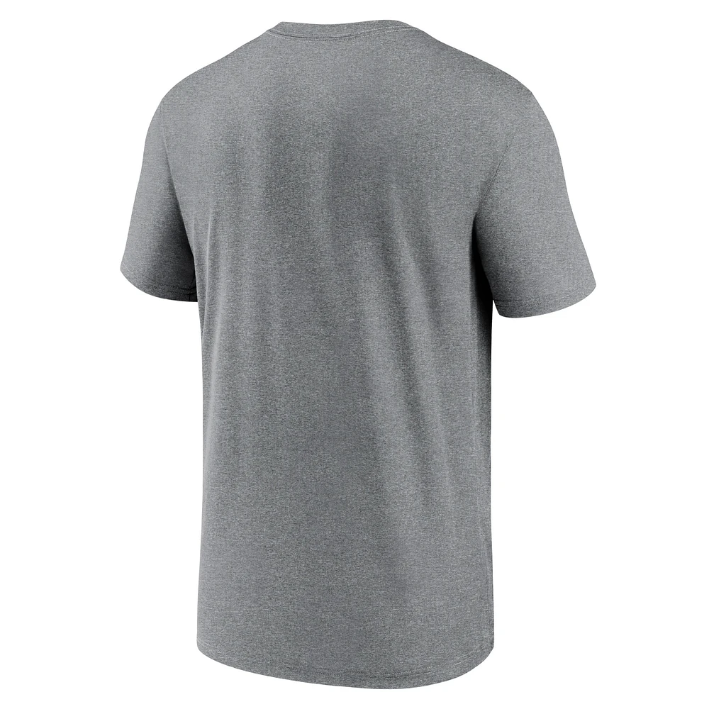 Men's Nike Heather Charcoal New Orleans Saints Primetime Legend Logo Performance T-Shirt