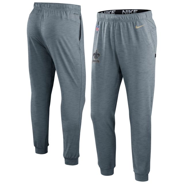 Pantalon de survêtement pour homme Nike New Orleans Saints Sideline Pop Player Performance, gris chiné