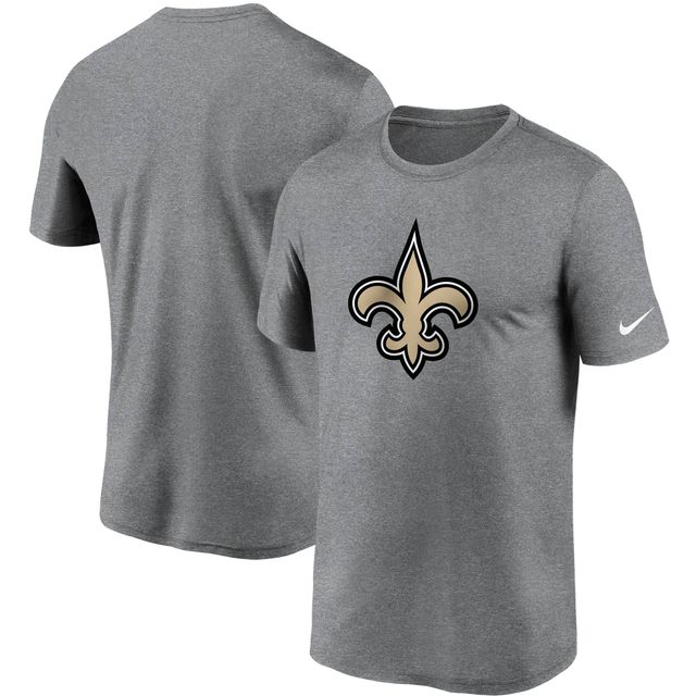 T-shirt Nike Heathered Charcoal New Orleans Saints Logo Essential Legend Performance pour homme