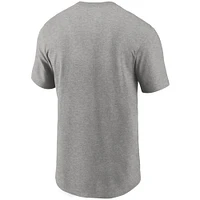 Men's Nike Heathered Gray New Orleans Saints Primary Logo T-Shirt
