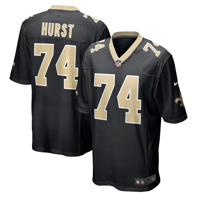 Maillot de match Nike James Hurst pour hommes, noir, New Orleans Saints