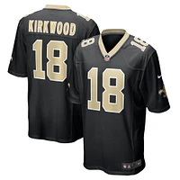 Maillot Nike Keith Kirkwood pour homme, noir, le match de l'équipe des Saints la Nouvelle-Orléans