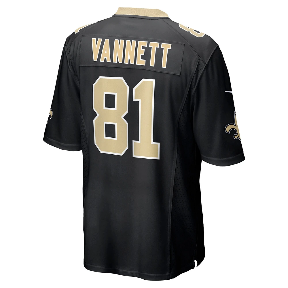 Men's Nike Nick Vannett Black New Orleans Saints Game Jersey