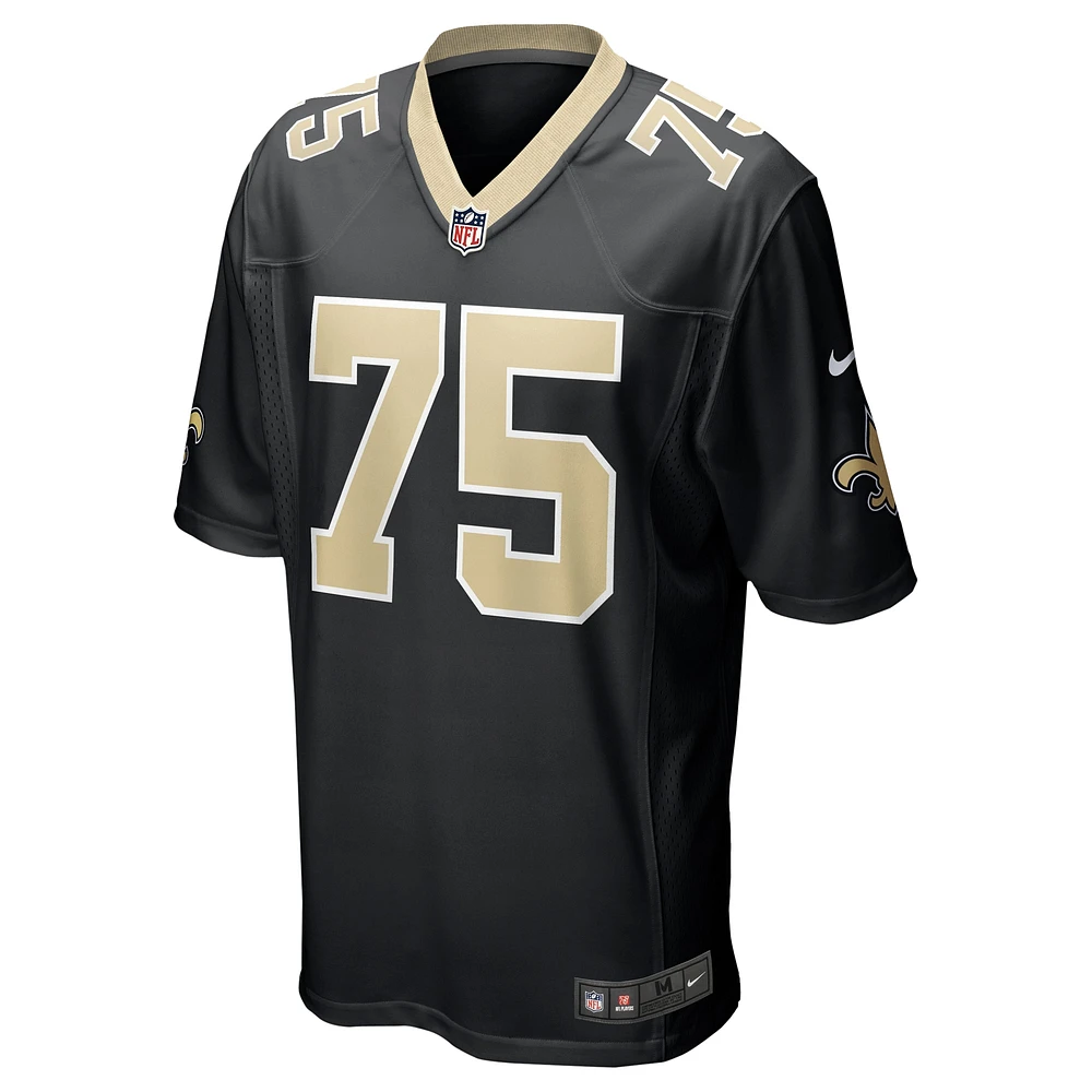 Maillot de match Nike Taliese Fuaga pour homme, noir, New Orleans Saints