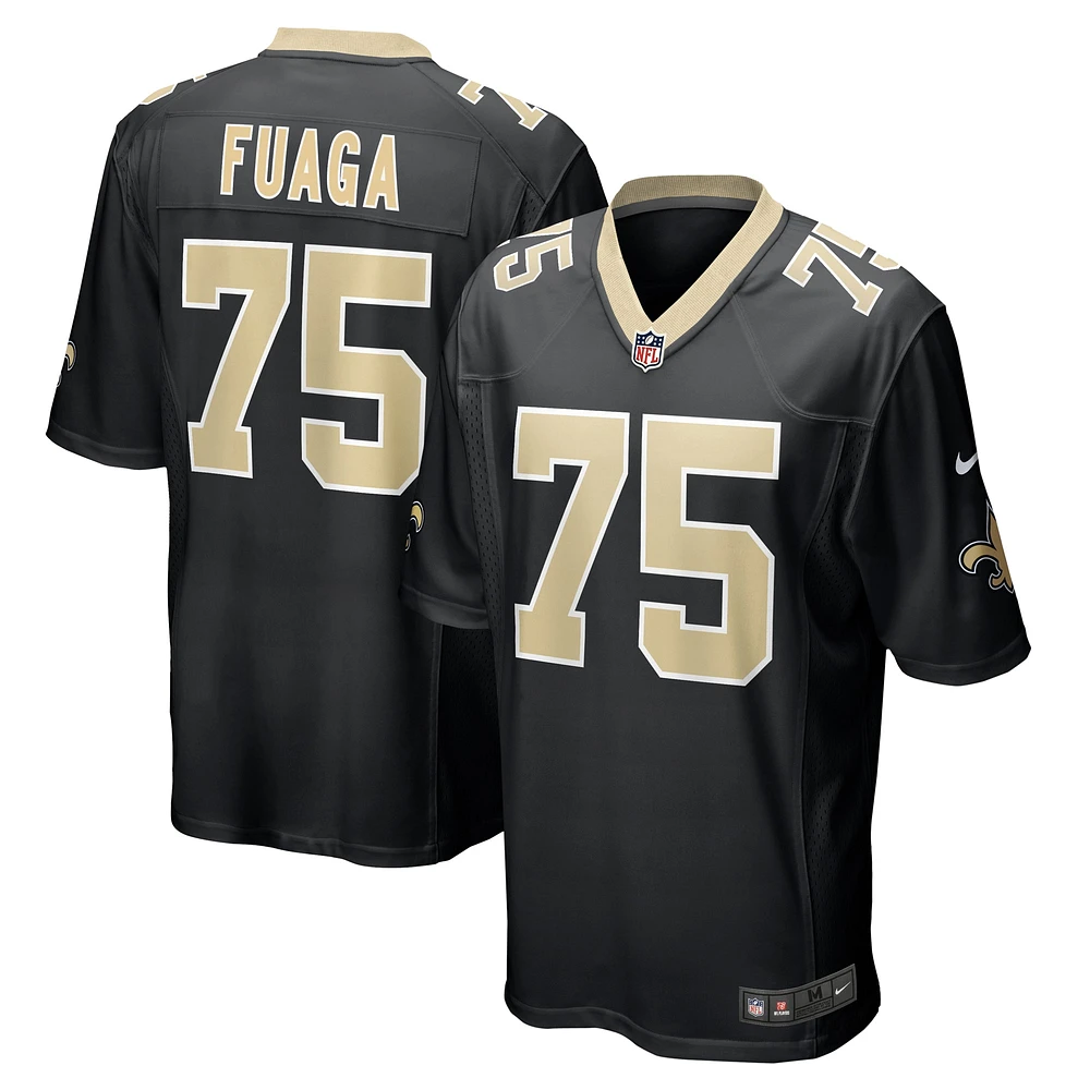 Maillot de match Nike Taliese Fuaga pour homme, noir, New Orleans Saints