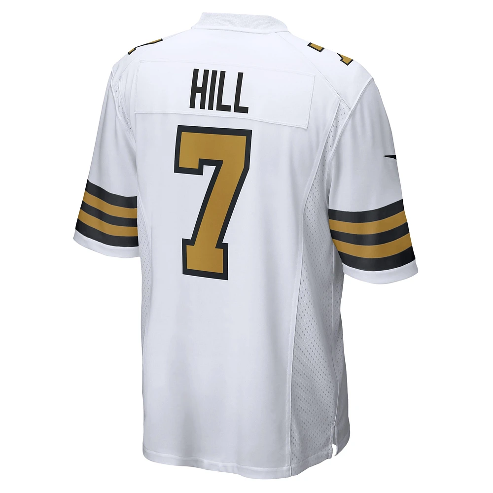 Maillot de match alternatif Nike Taysom Hill pour hommes, blanc, New Orleans Saints