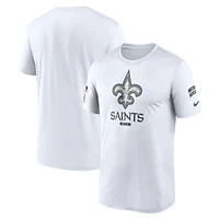 T-shirt Nike New Orleans Saints 2024 Salute To Service Rewind Legend Performance pour homme Blanc