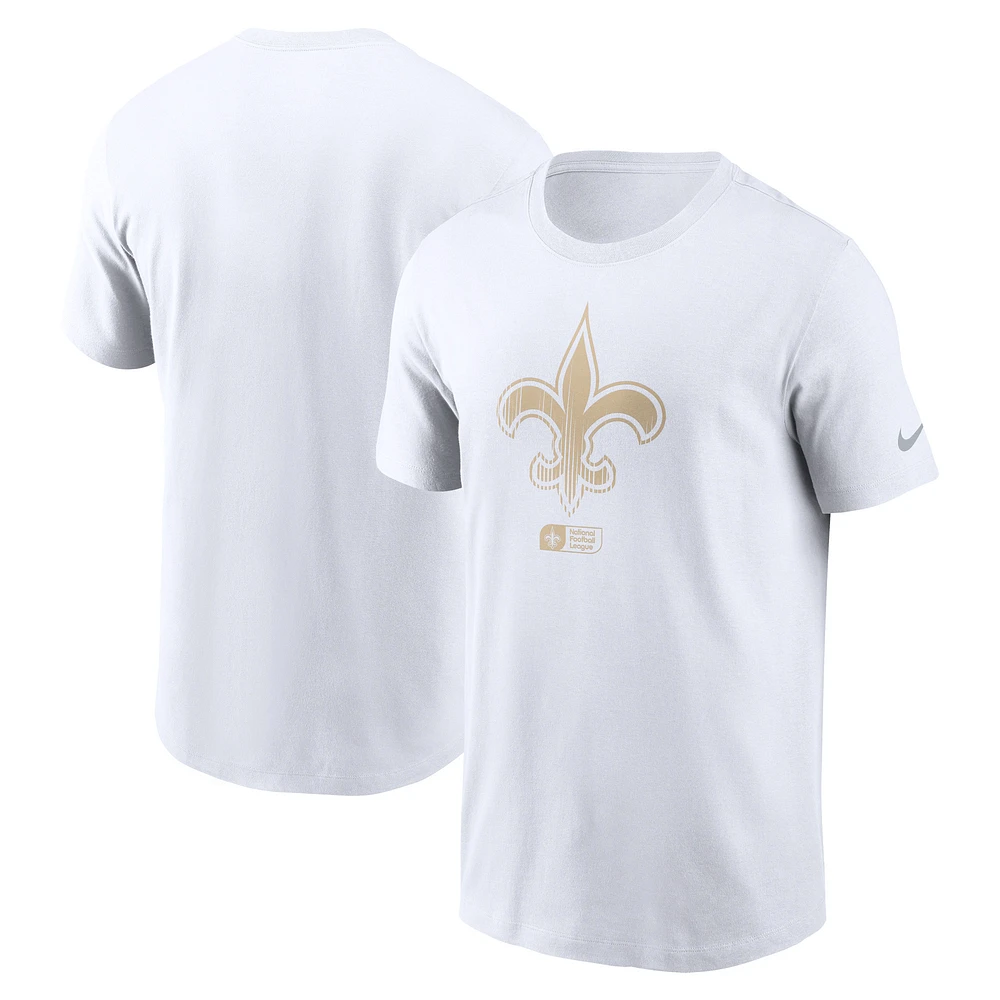 Men's Nike White New Orleans Saints Faded Essential T-Shirt