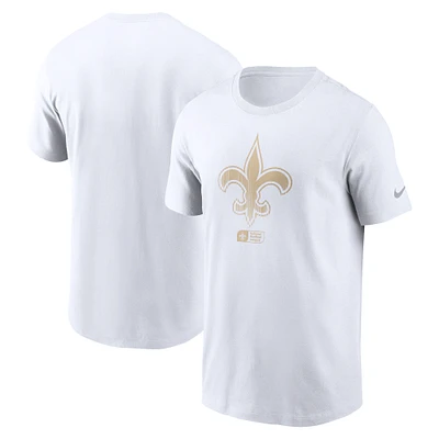 T-shirt essentiel Nike blanc New Orleans Saints Faded pour homme