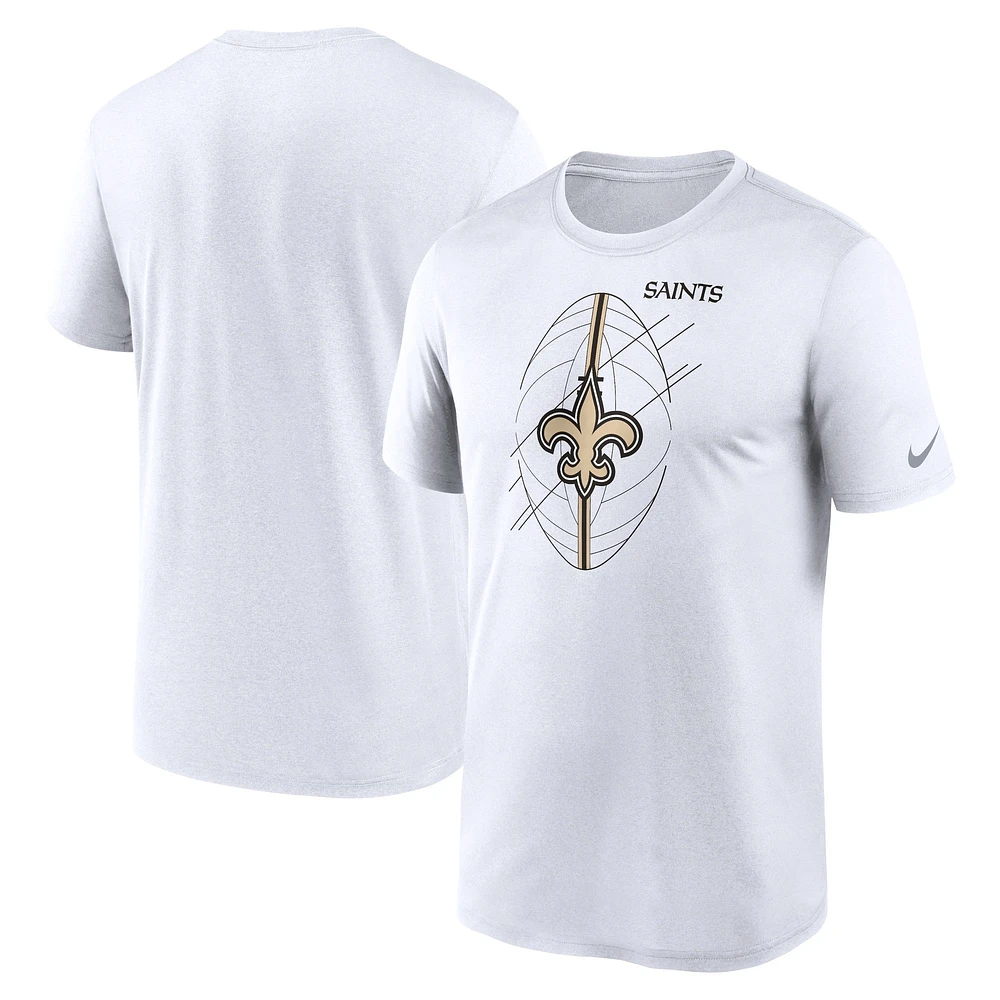 T-shirt Nike New Orleans Saints Legend Icon Performance pour homme - blanc