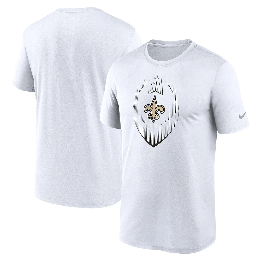 T-shirt Nike Primetime Legend Icon Performance blanc New Orleans Saints pour homme