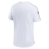 Haut Nike blanc New Orleans Saints Sideline Alternate Logo Coach Performance pour homme